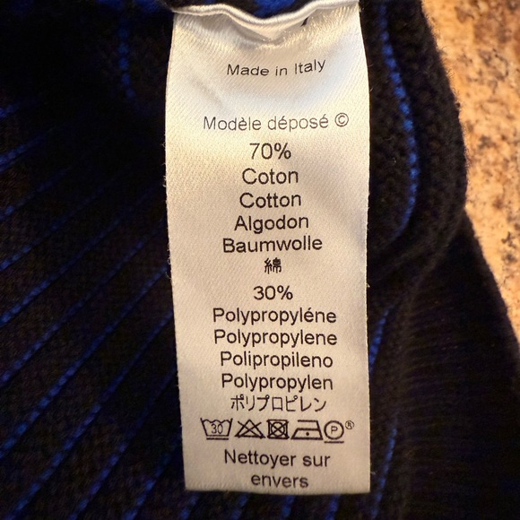 Kenzo Paris Logo Crewneck Sweater, Size S, Black and Blue - Picture 6 of 7